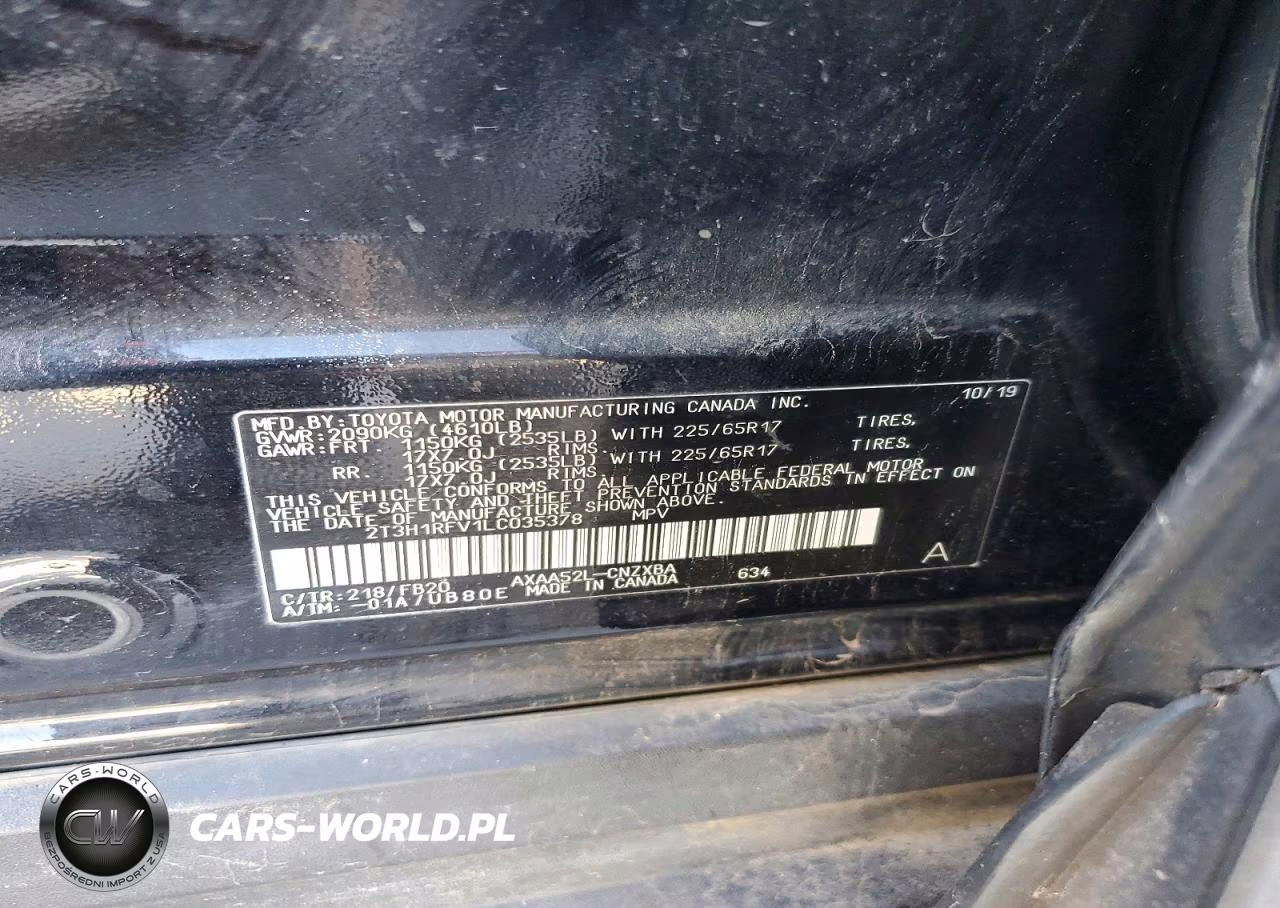 2020 Toyota Rav4 Le VIN:2T3H1RFV1LC035378 - 13