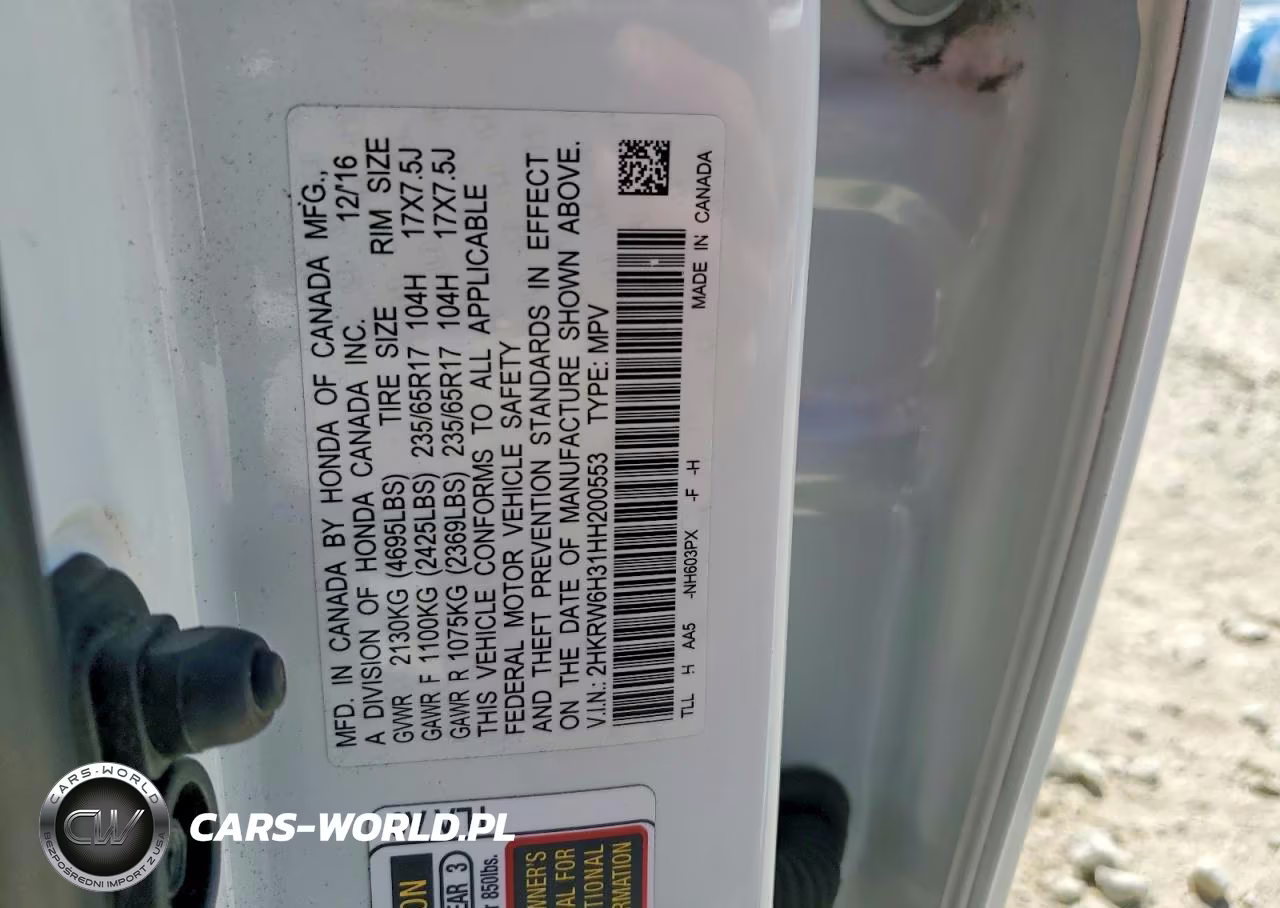 2017 Honda Cr-V Lx VIN:2HKRW6H31HH200553 - 13