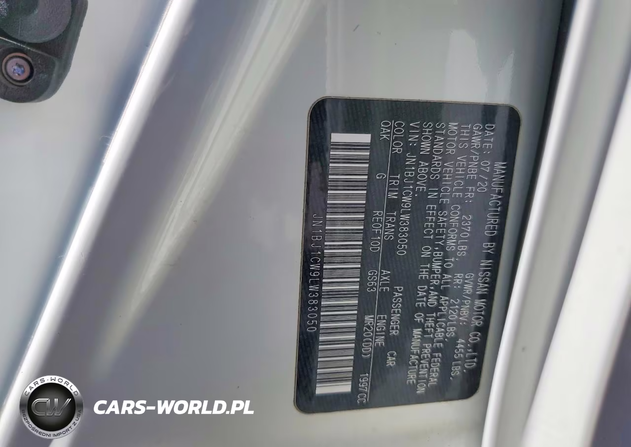 2020 Nissan Rogue Sport S VIN:JN1BJ1CW9LW383050 - 13