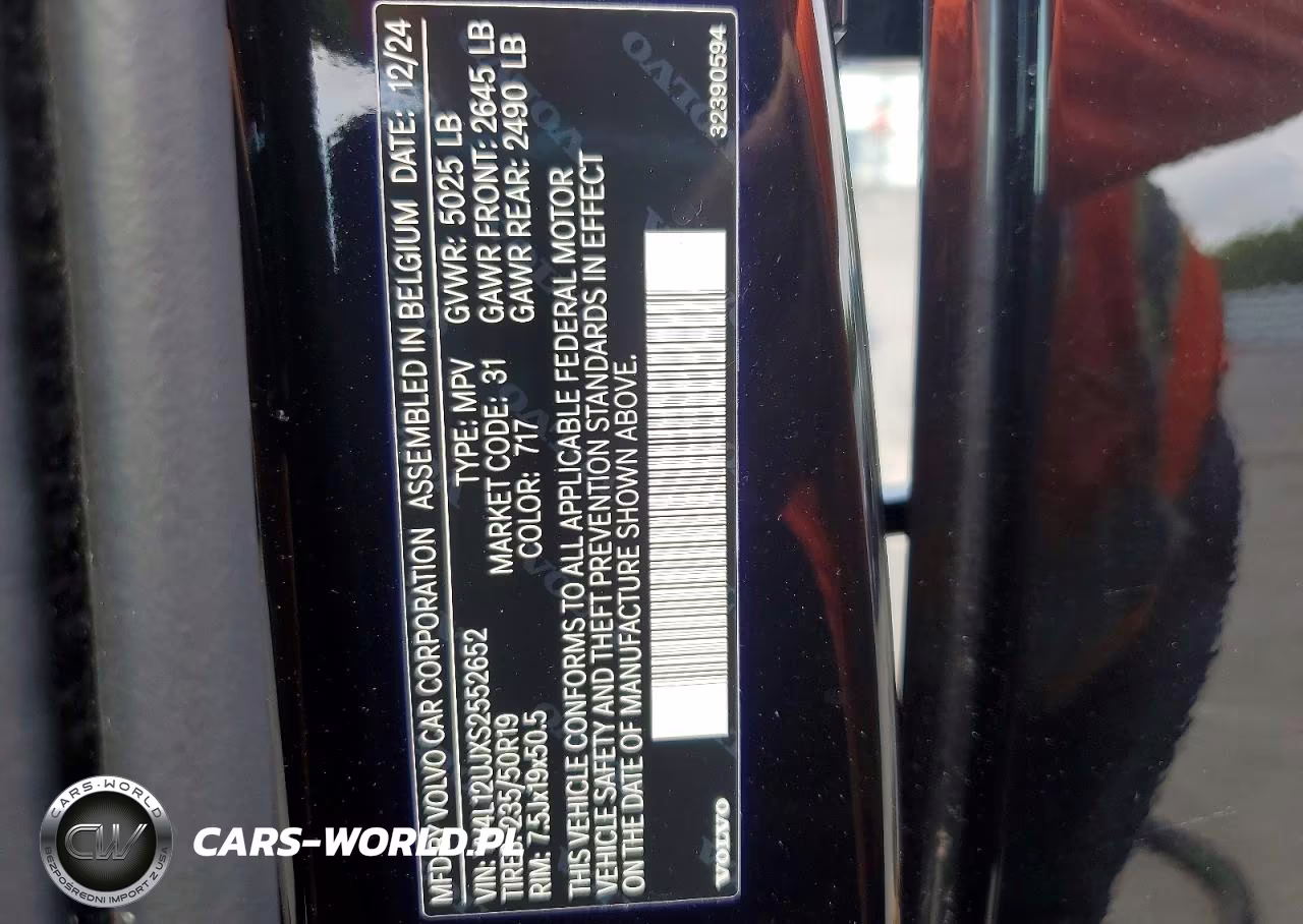 2025 Volvo Xc40 Core VIN:YV4L12UJXS2552652 - 13