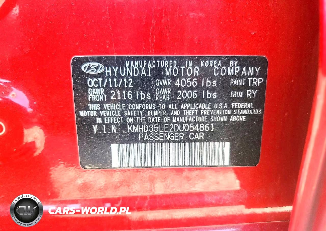 2013 Hyundai Elantra Gt Base VIN:KMHD35LE2DU054861 - 12