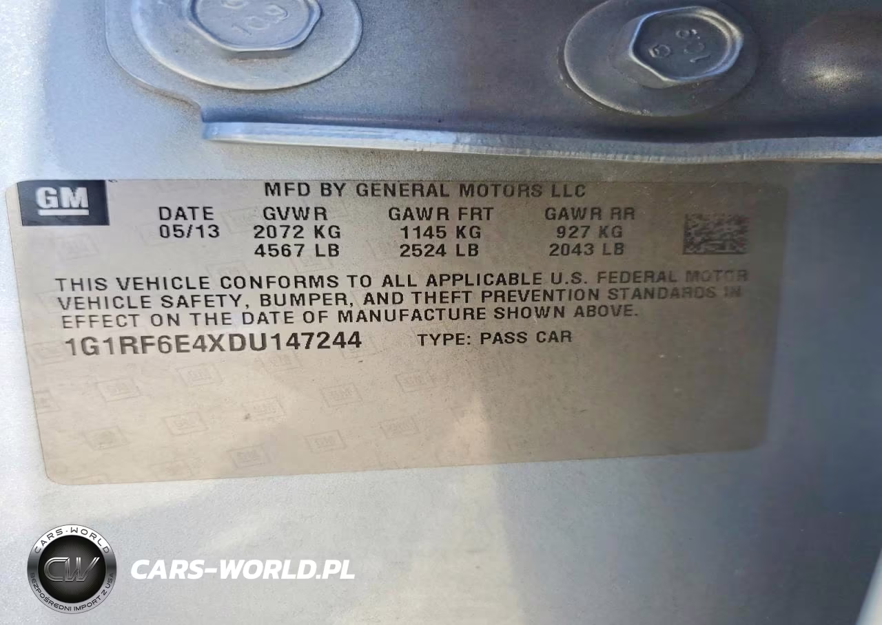 2013 Chevrolet Volt VIN:1G1RF6E4XDU147244 - 12