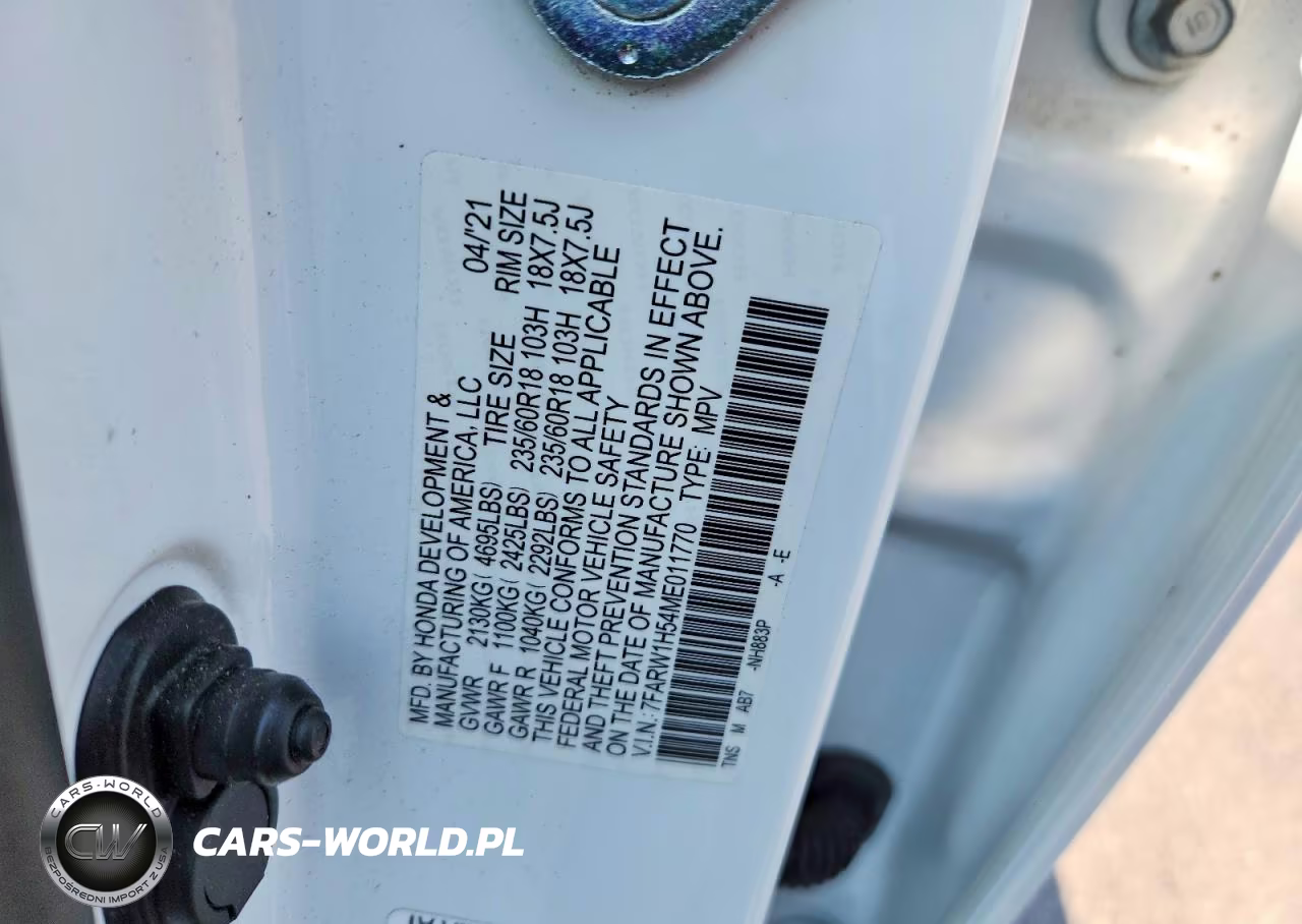 2021 Honda Cr-V Ex VIN:7FARW1H54ME011770 - 13