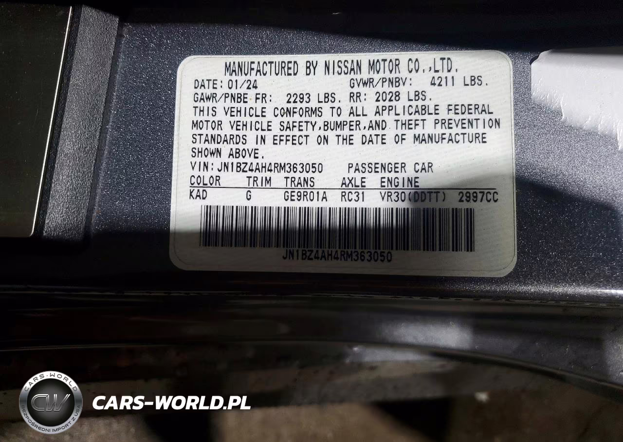 2024 Nissan Z Sport VIN:JN1BZ4AH4RM363050 - 13