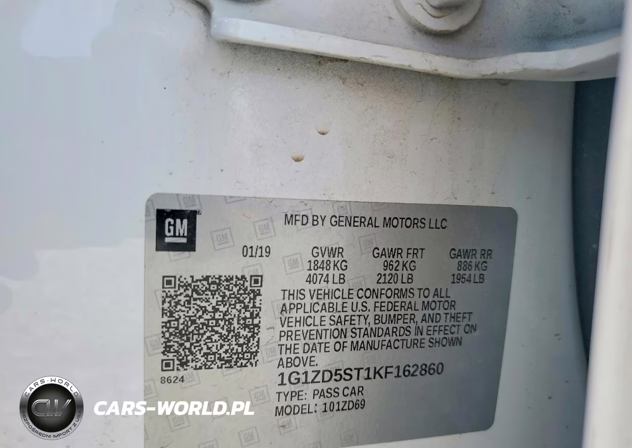 2019 Chevrolet Malibu Lt VIN:1G1ZD5ST1KF162860 - 12