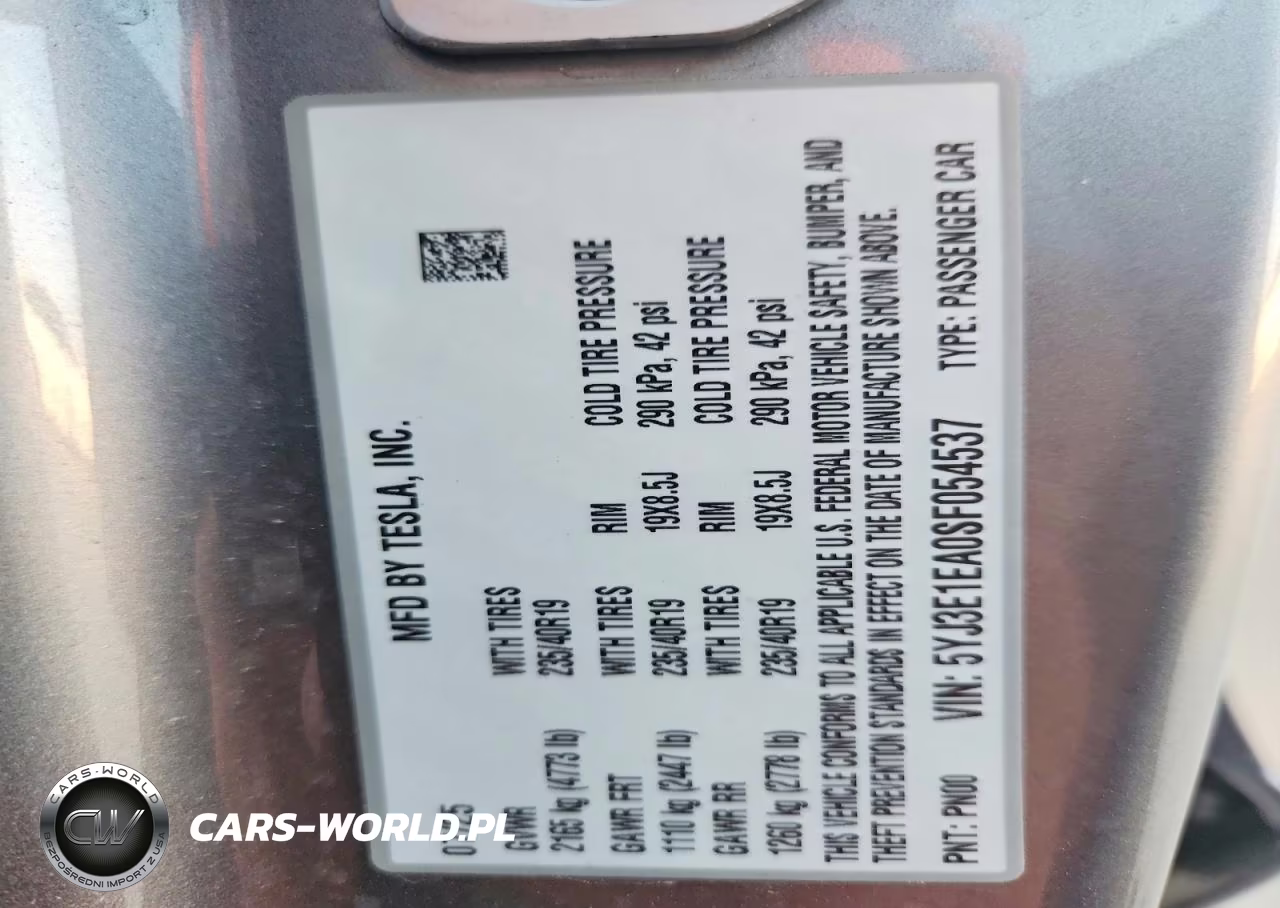 2025 Tesla Model 3 VIN:5YJ3E1EA0SF054537 - 13