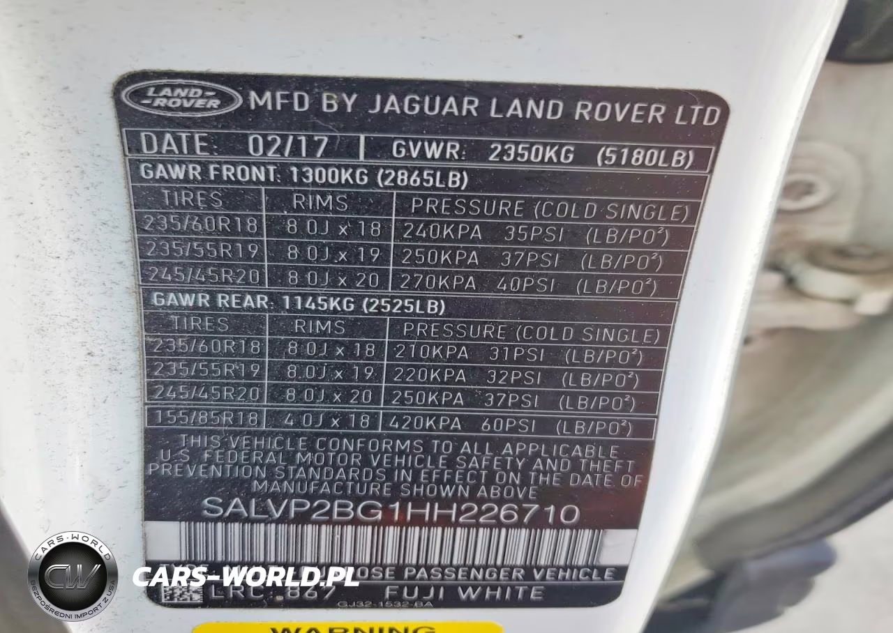 2017 Land Rover Range Rover Evoque Se VIN:SALVP2BG1HH226710 - 14