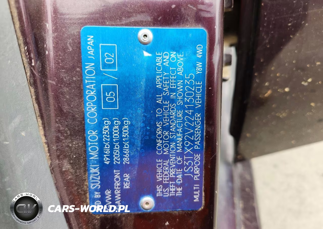 2002 Suzuki Xl7 Plus VIN:JS3TX92V224130235 - 12