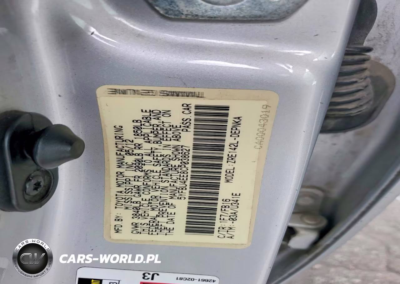 2012 Toyota Corolla Le VIN:5YFBU4EE8CP038627 - 12