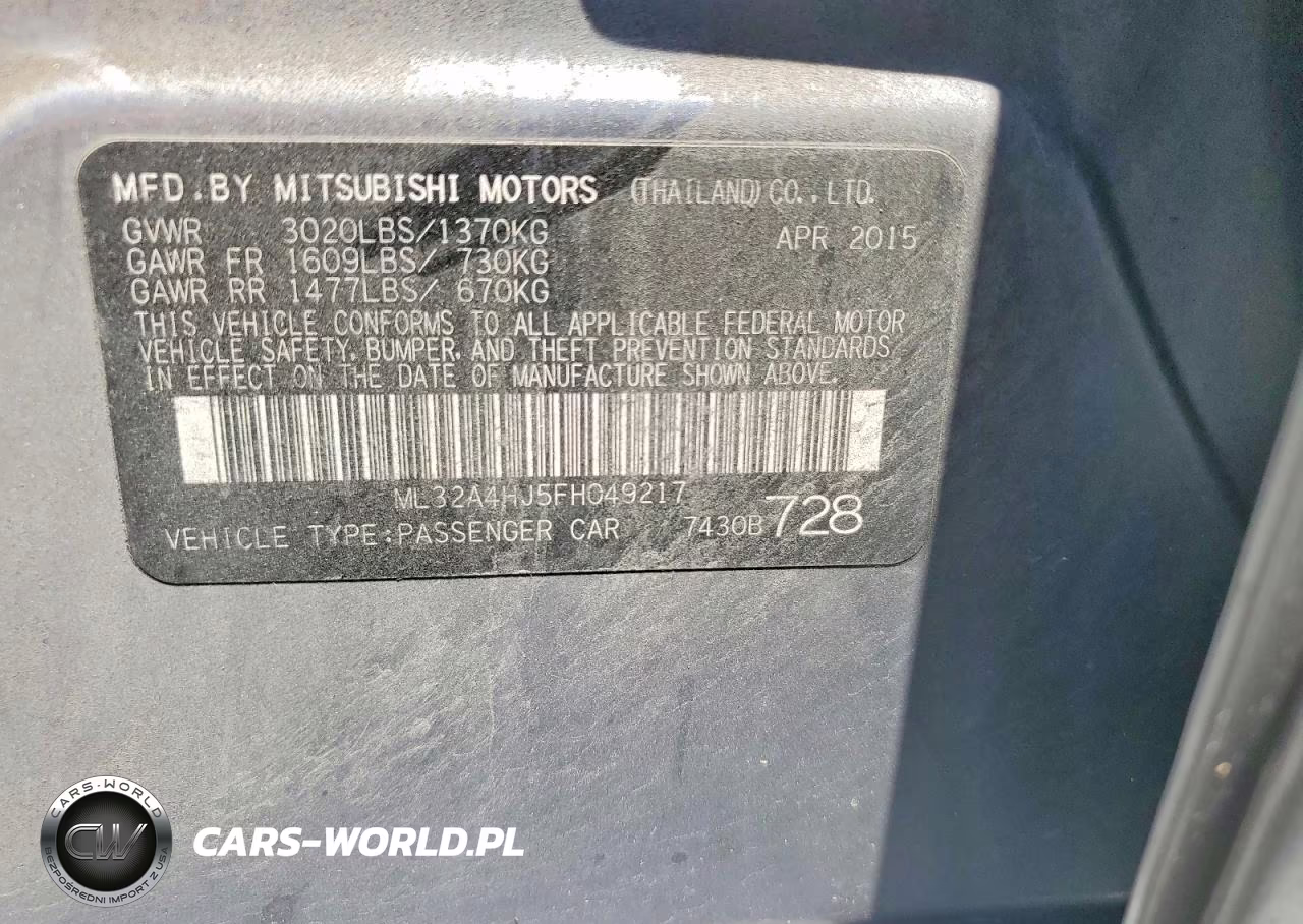 2015 Mitsubishi Mirage Es VIN:ML32A4HJ5FH049217 - 12