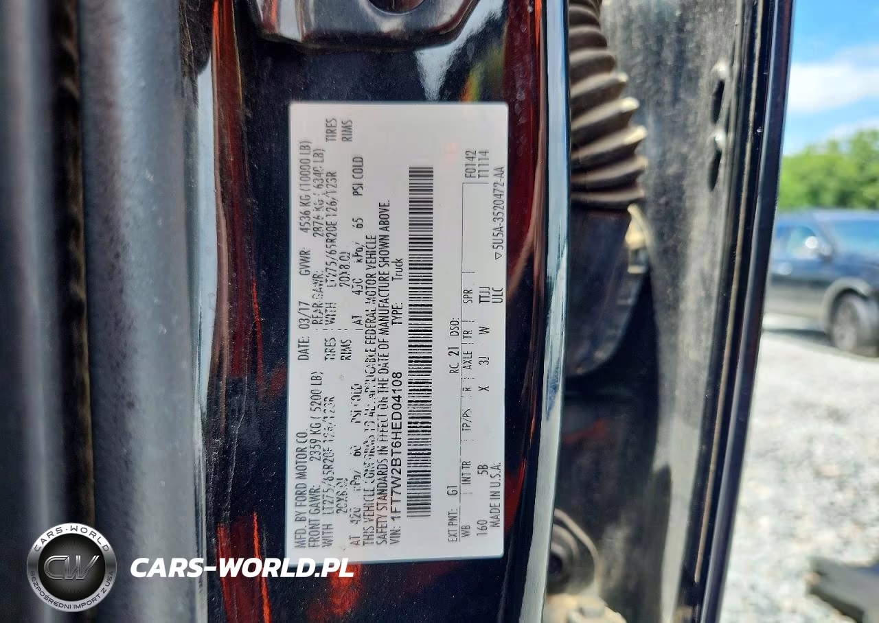 2017 Ford F250 Super Duty VIN:1FT7W2BT6HED04108 - 12