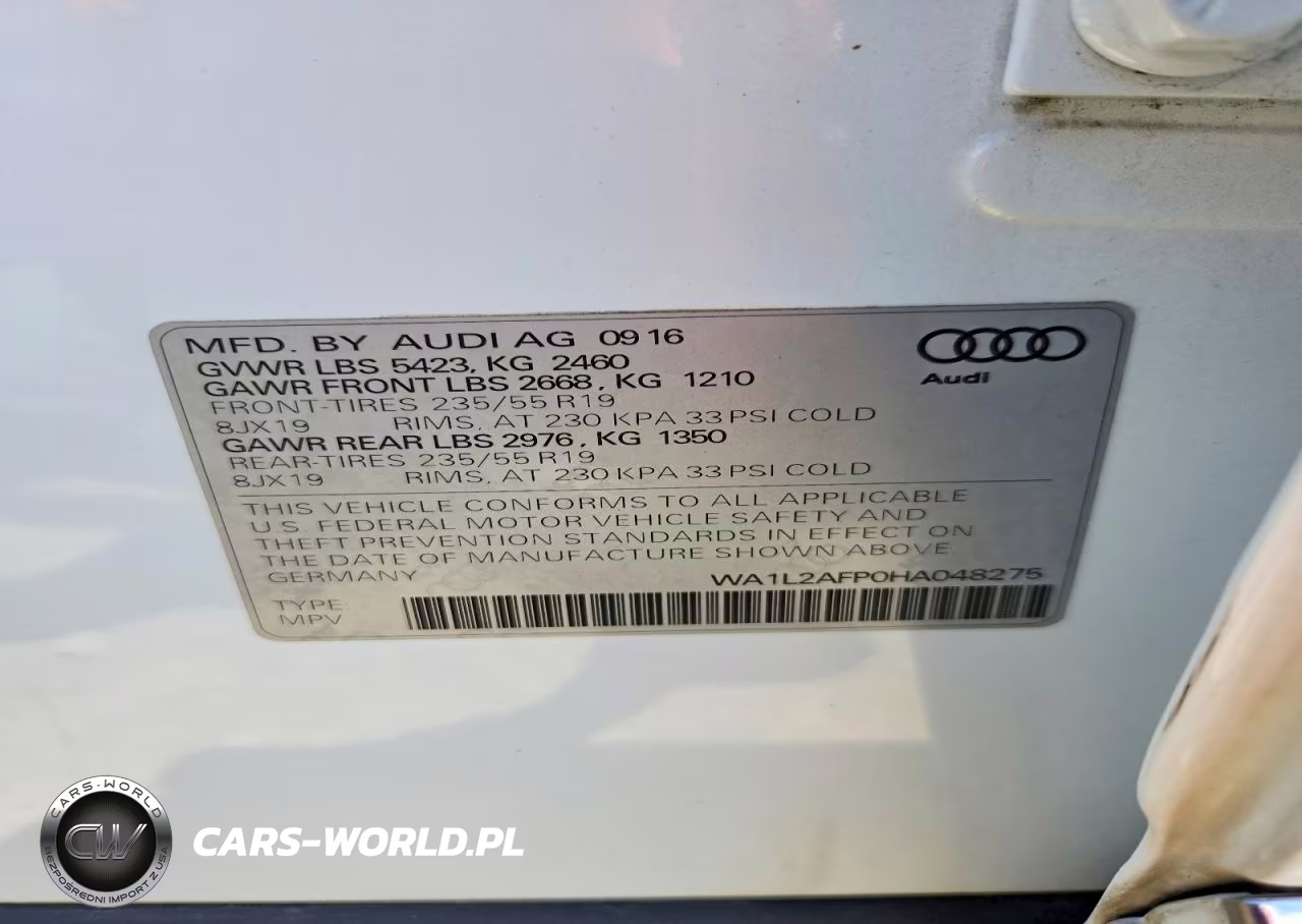 2017 Audi Q5 Premium Plus VIN:WA1L2AFP0HA048275 - 13