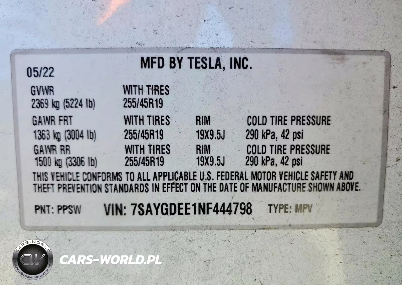 2022 Tesla Model Y VIN:7SAYGDEE1NF444798 - 12