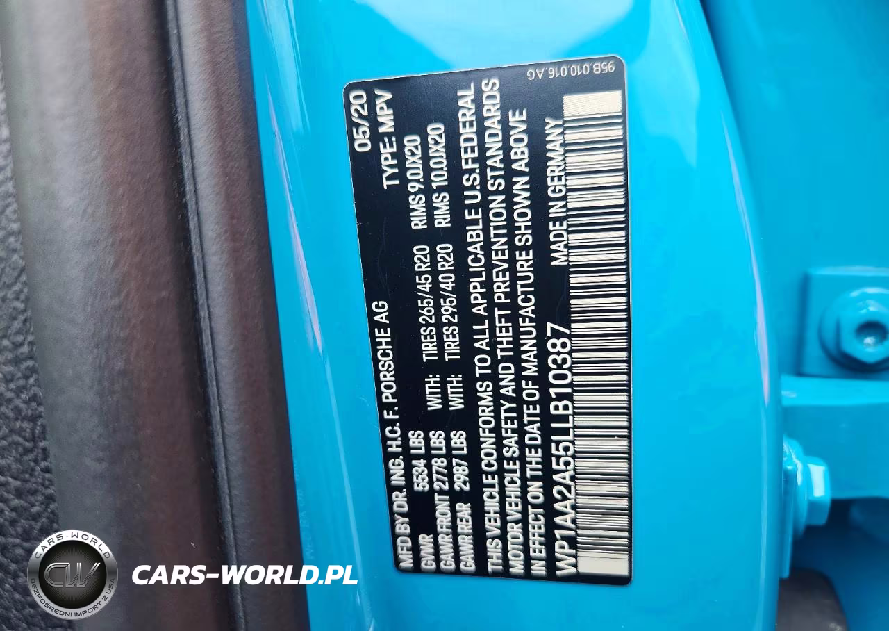 2020 Porsche Macan VIN:WP1AA2A55LLB10387 - 13