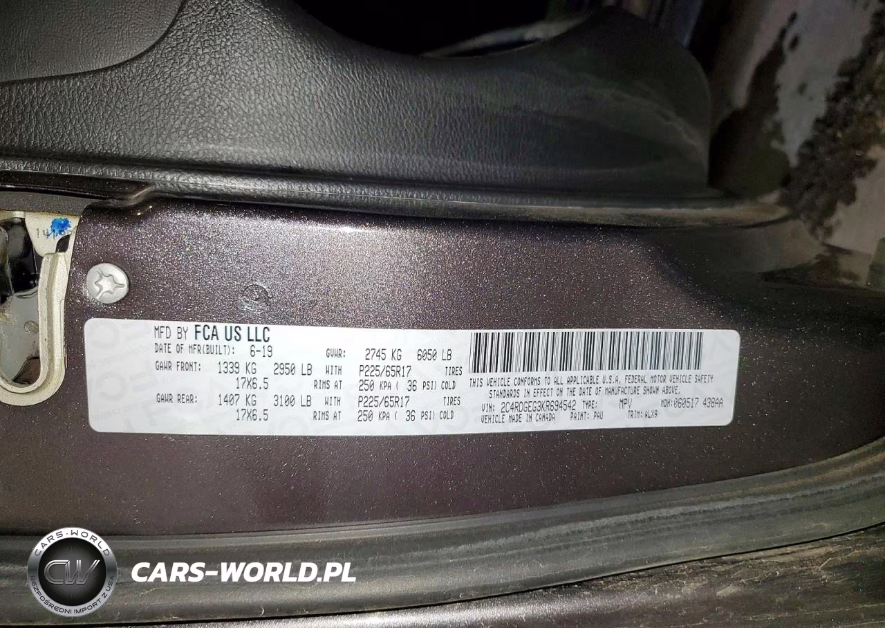 2019 Dodge Grand Caravan Gt VIN:2C4RDGEG3KR694542 - 13