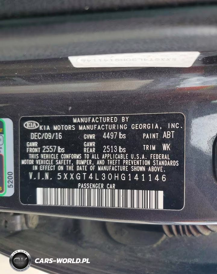2017 Kia Optima Lx VIN:5XXGT4L30HG141146 - 13