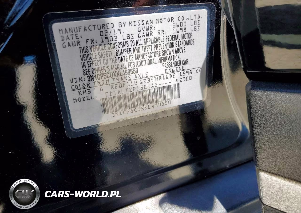 2019 Nissan Kicks Sr VIN:3N1CP5CUXKL499550 - 12
