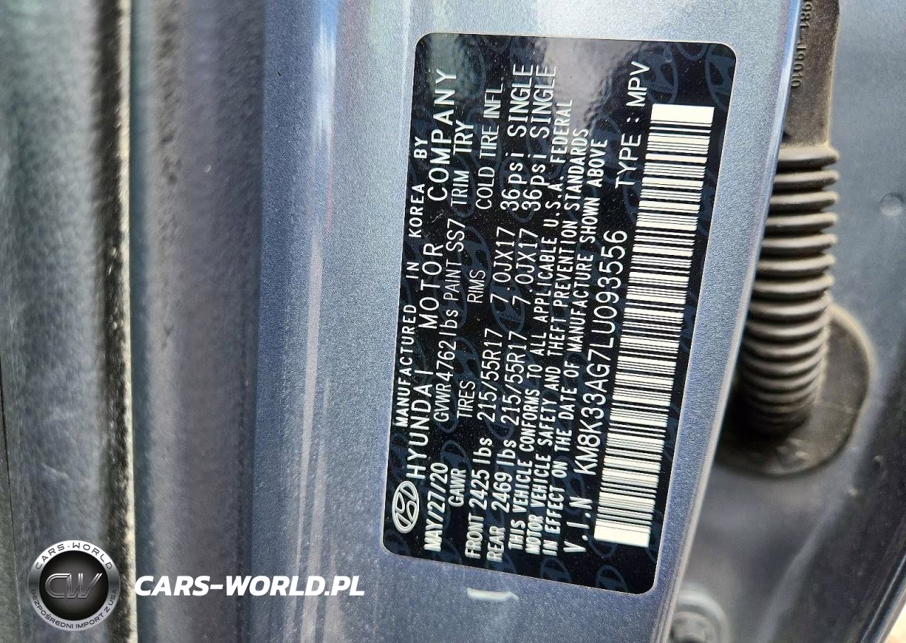 2020 Hyundai Kona Limited VIN:KM8K33AG7LU093556 - 13