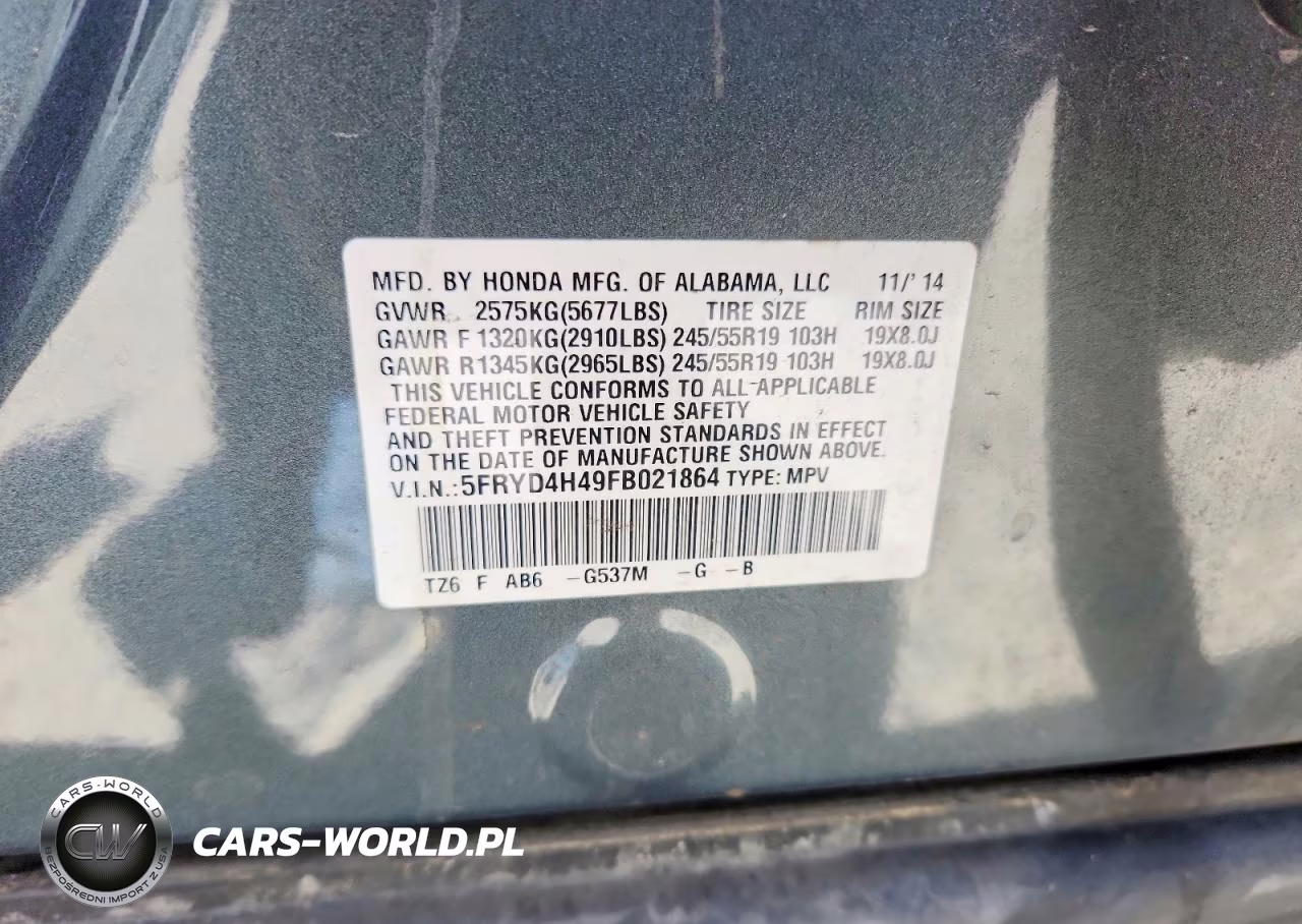 2015 Acura Mdx Technology VIN:5FRYD4H49FB021864 - 14