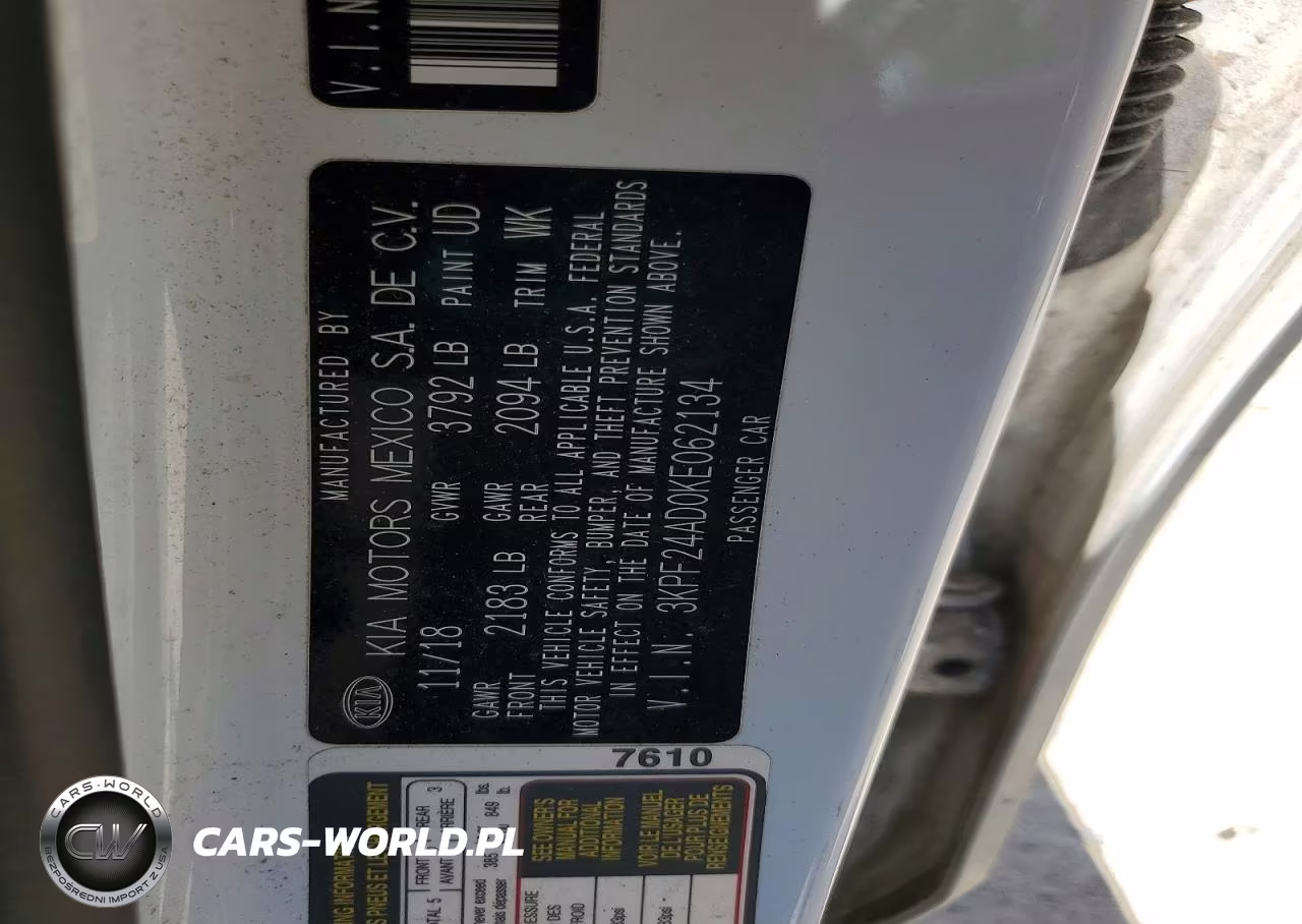 2019 Kia Forte Lxs VIN:3KPF24AD0KE062134 - 12