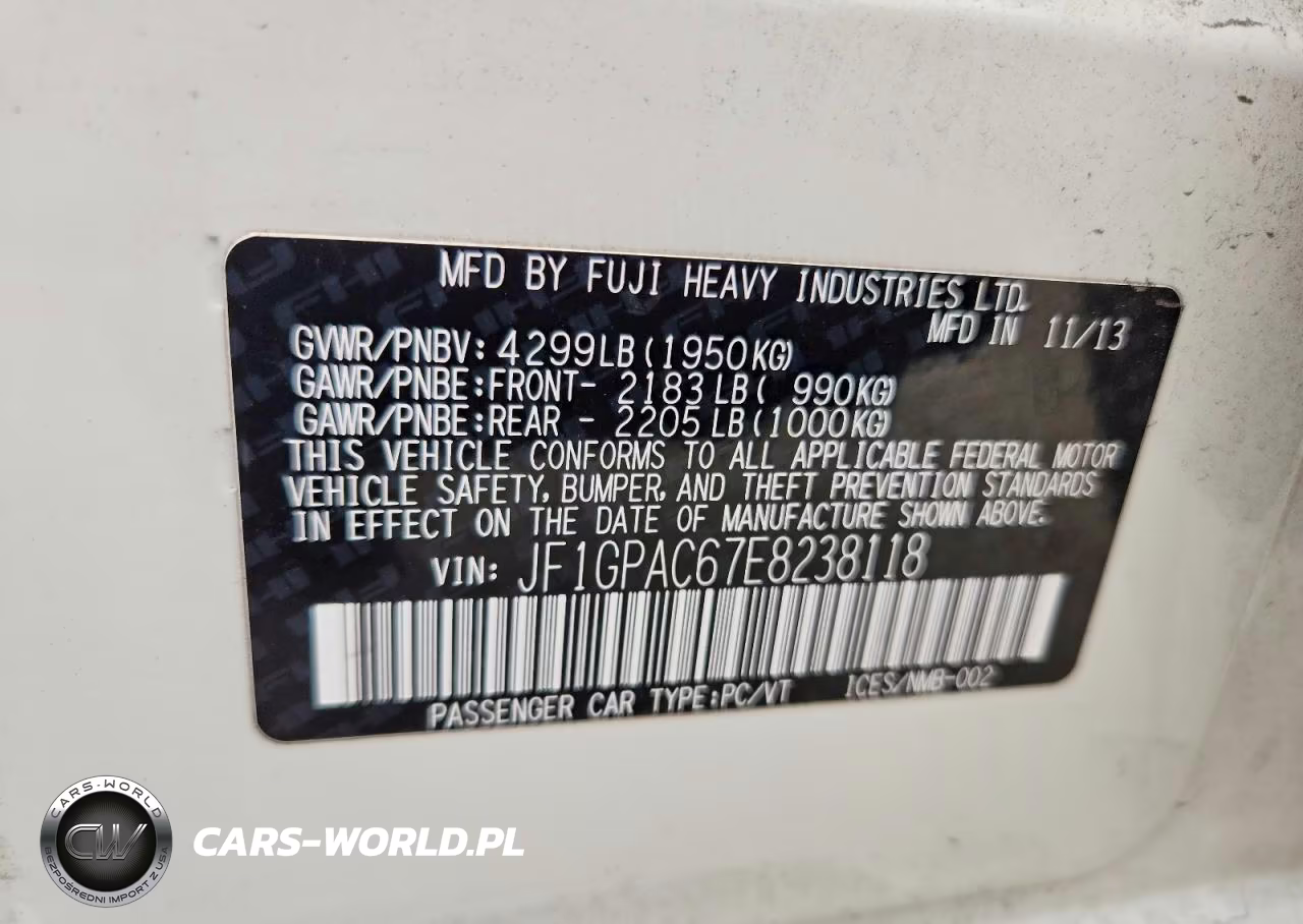 2014 Subaru Impreza Premium VIN:JF1GPAC67E8238118 - 12