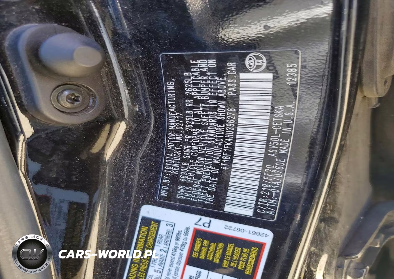 2017 Toyota Camry Se VIN:4T1BF1FK4HU396276 - 12