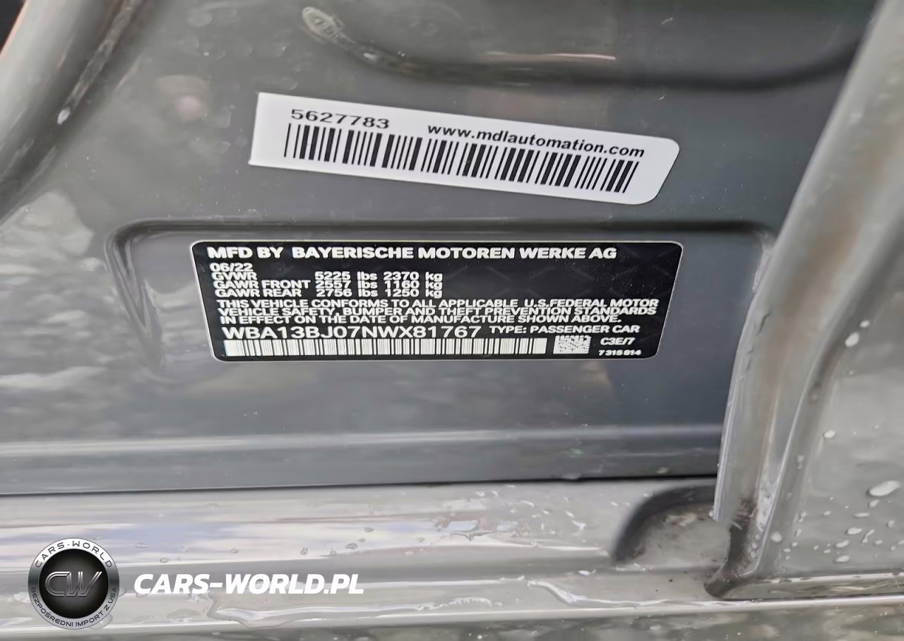 2022 BMW 530 Xi VIN:WBA13BJ07NWX81767 - 12