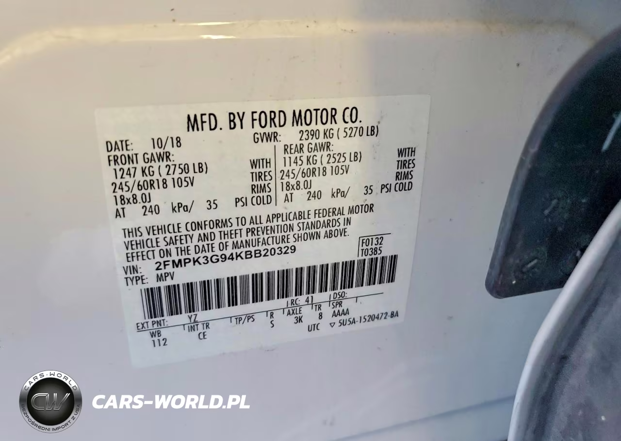 2019 Ford Edge Se VIN:2FMPK3G94KBB20329 - 13