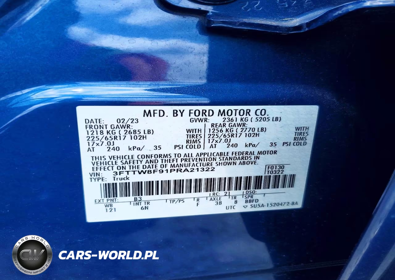 2023 Ford Maverick Xl VIN:3FTTW8F91PRA21322 - 12