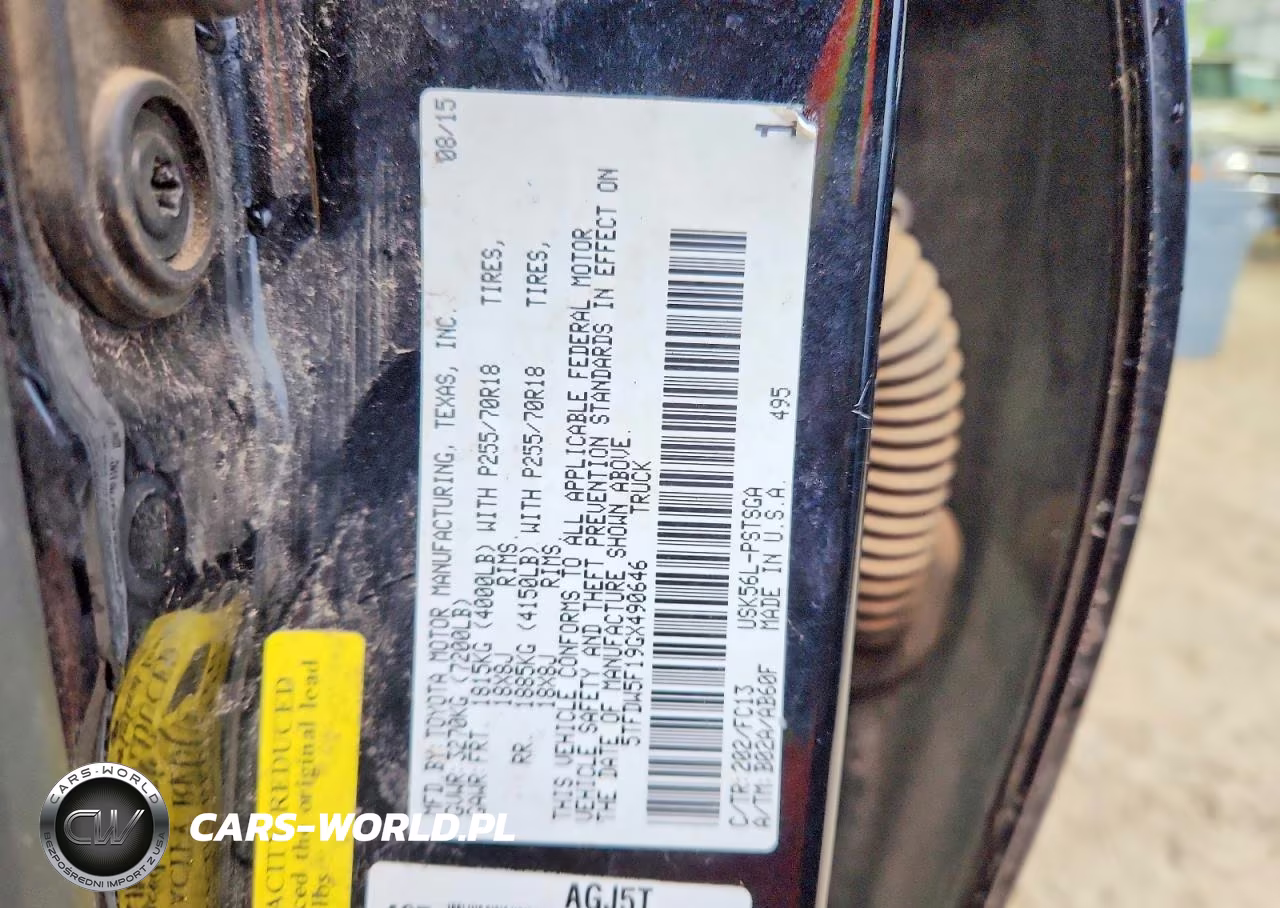 2016 Toyota Tundra Sr5 VIN:5TFDW5F19GX490646 - 12
