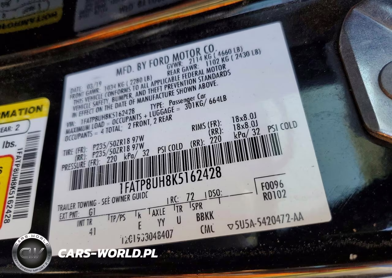 2019 Ford Mustang VIN:1FATP8UH8K5162428 - 13