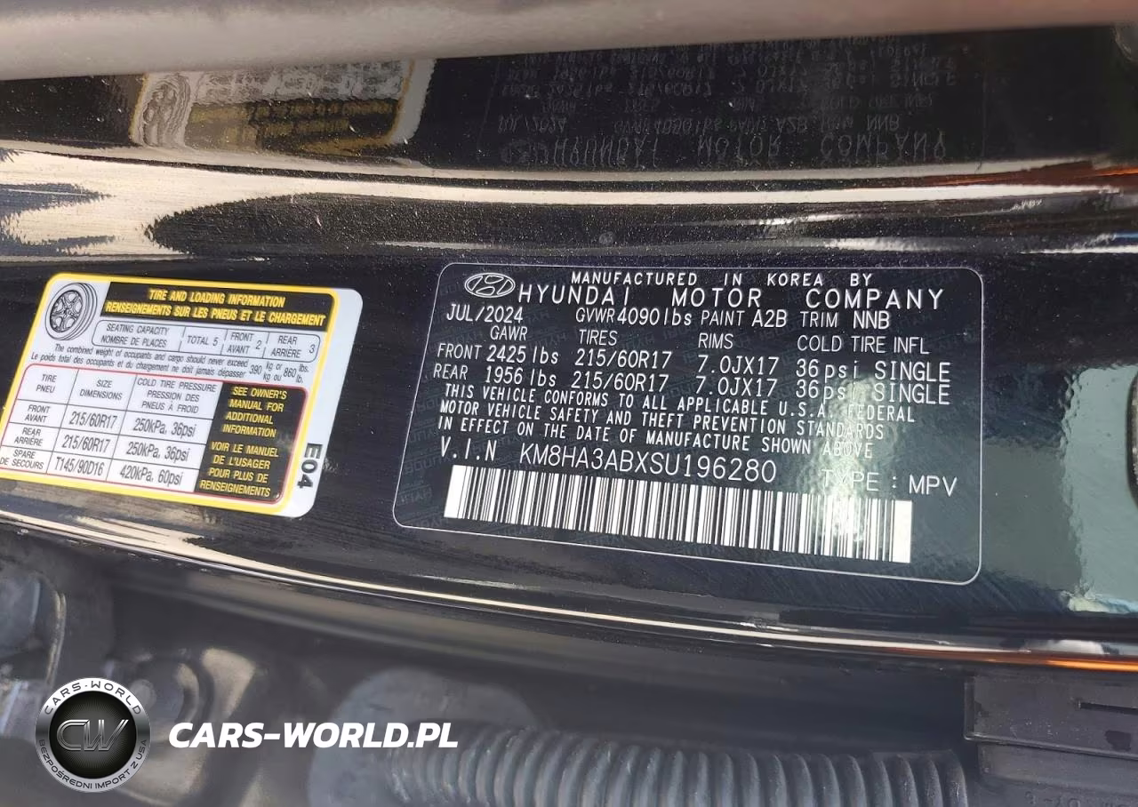 2025 Hyundai Kona Se VIN:KM8HA3ABXSU196280 - 13