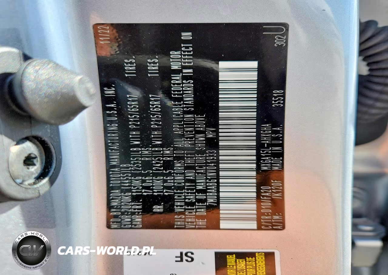 2022 Toyota Corolla Cross Xle VIN:7MUBAABG1NV041933 - 12