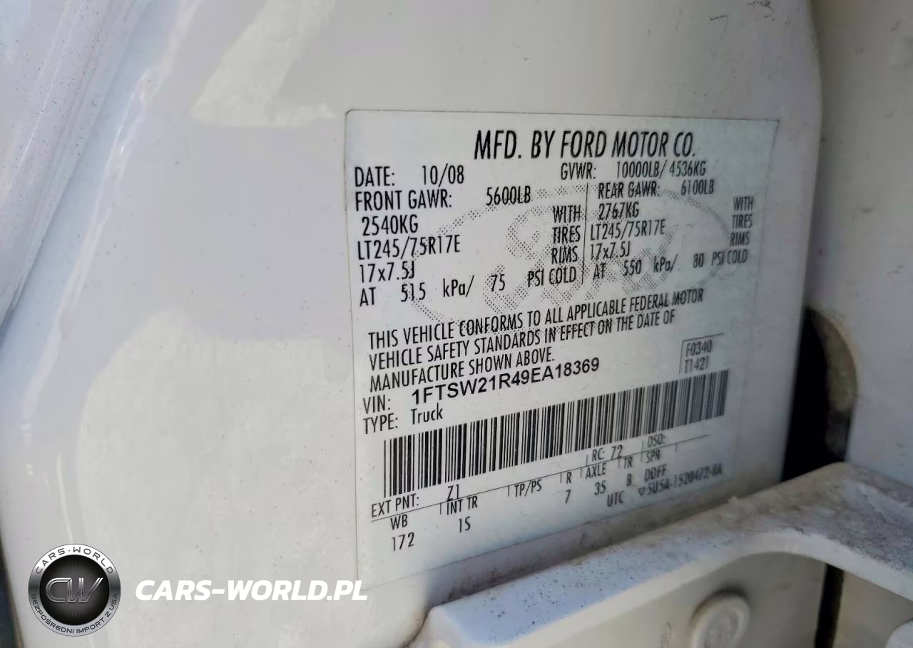 2009 Ford F250 Super Duty VIN:1FTSW21R49EA18369 - 13