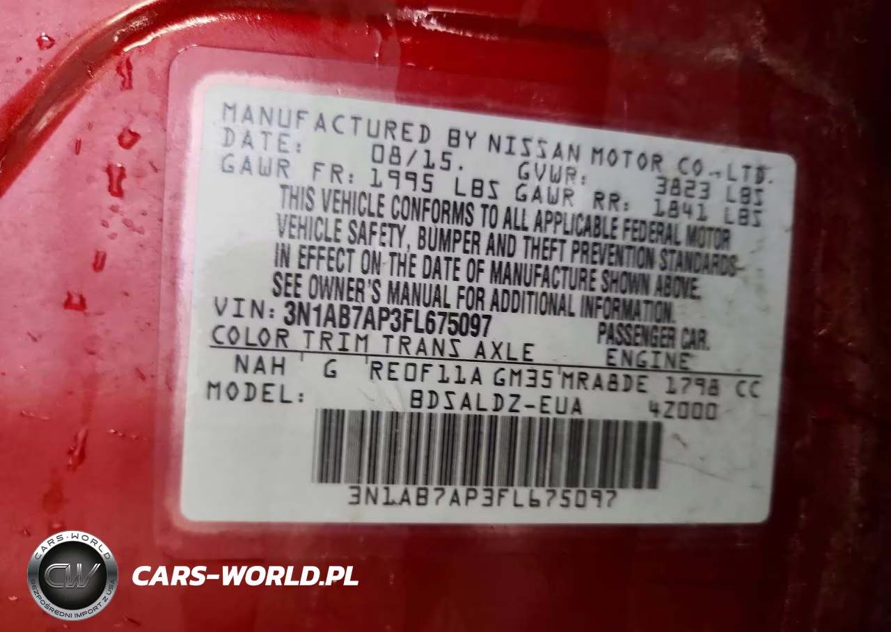 2015 Nissan Sentra Sv VIN:3N1AB7AP3FL675097 - 13