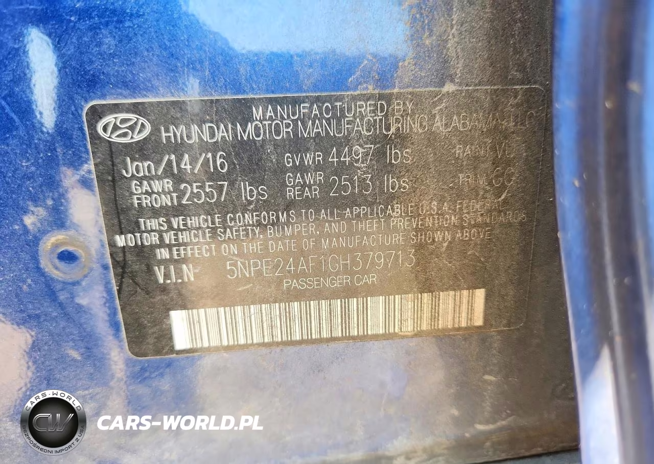 2016 Hyundai Sonata Se VIN:5NPE24AF1GH379713 - 13