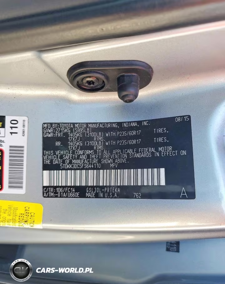 2015 Toyota Sienna Le VIN:5TDKK3DC5FS644110 - 13