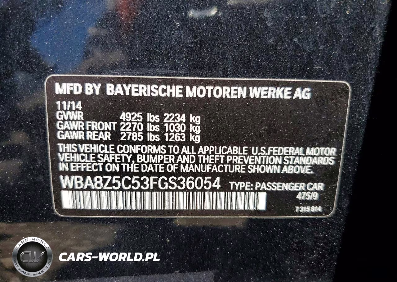 2015 BMW 328 Xigt Sulev VIN:WBA8Z5C53FGS36054 - 12