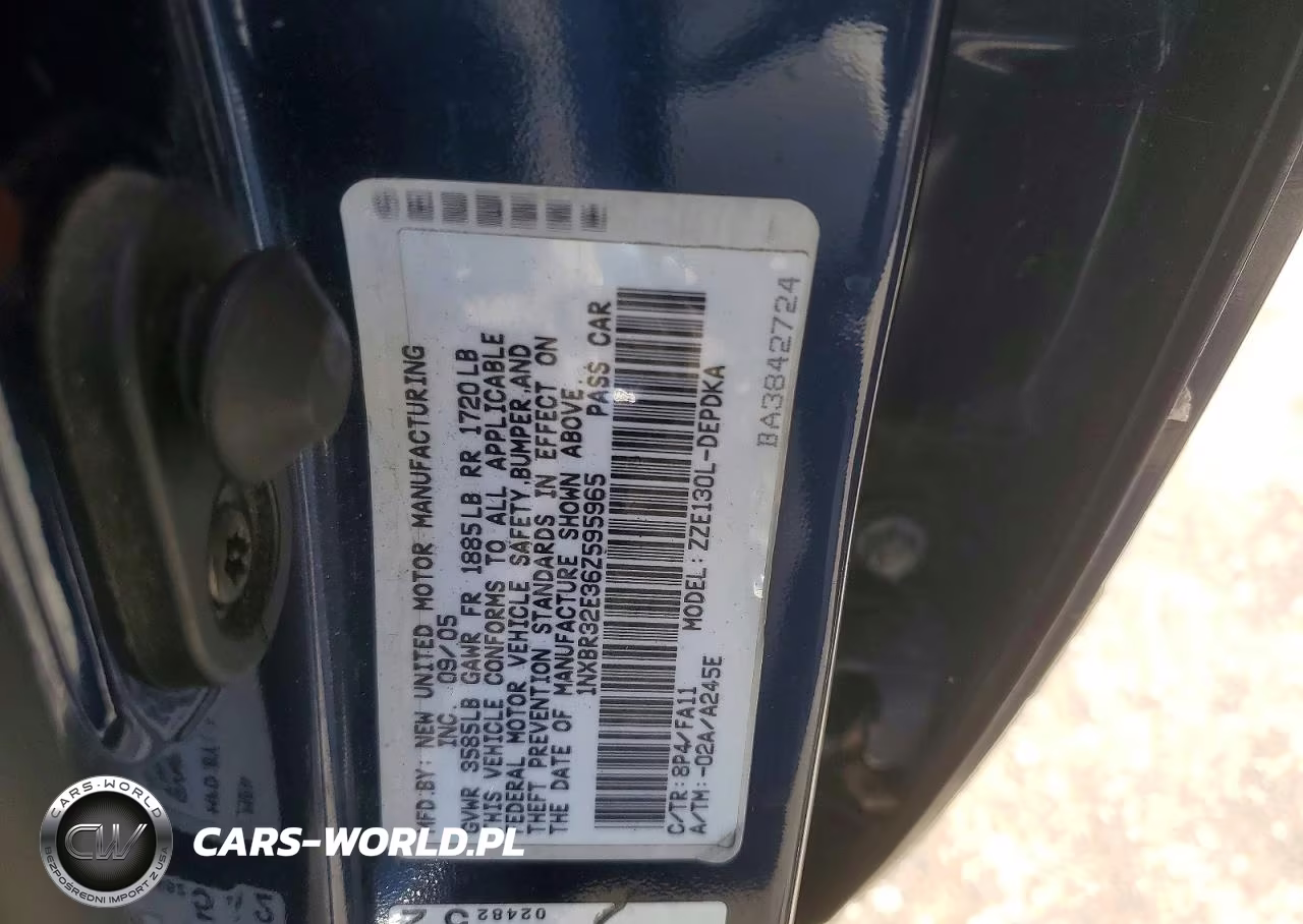 2006 Toyota Corolla Ce VIN:1NXBR32E36Z595965 - 12