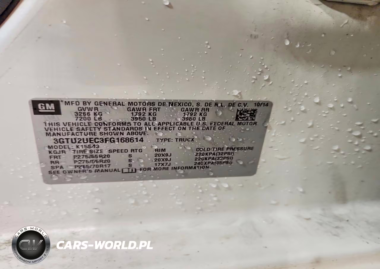 2015 GMC Sierra K1500 Sle VIN:3GTU2UEC3FG168614 - 12