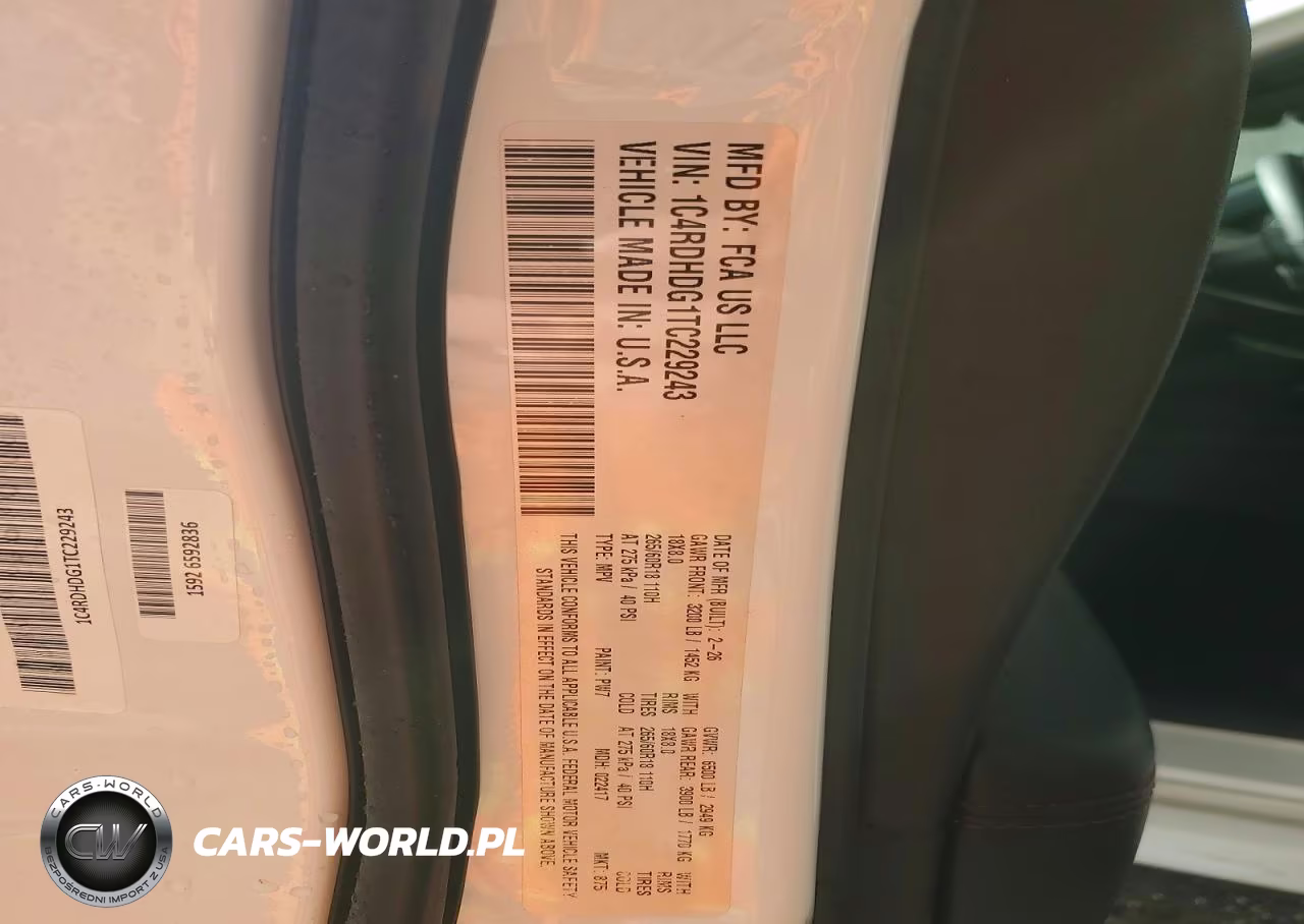 2026 Dodge Durango Gt VIN:1C4RDHDG1TC229243 - 13
