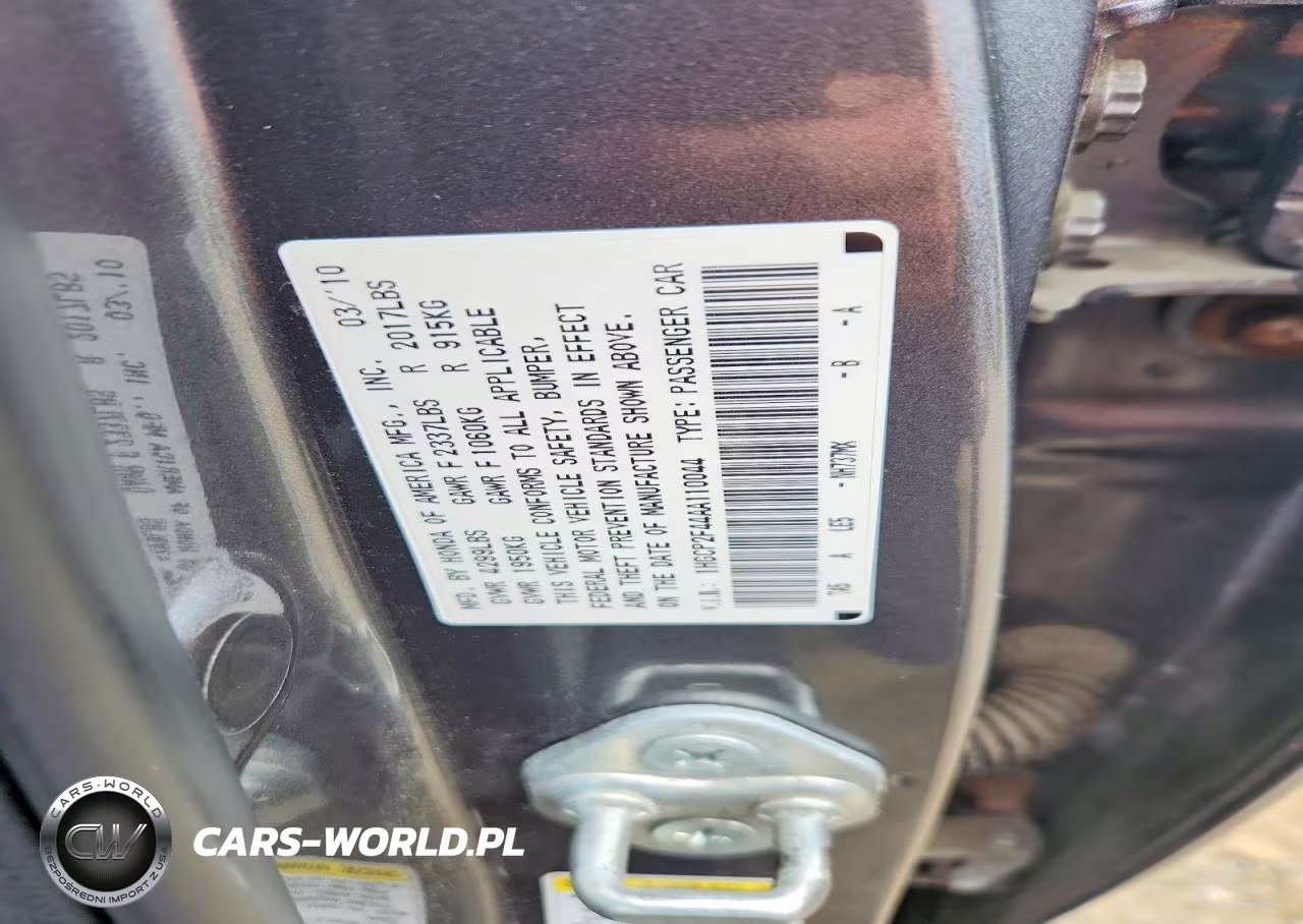 2010 Honda Accord Lxp VIN:1HGCP2F44AA110044 - 12