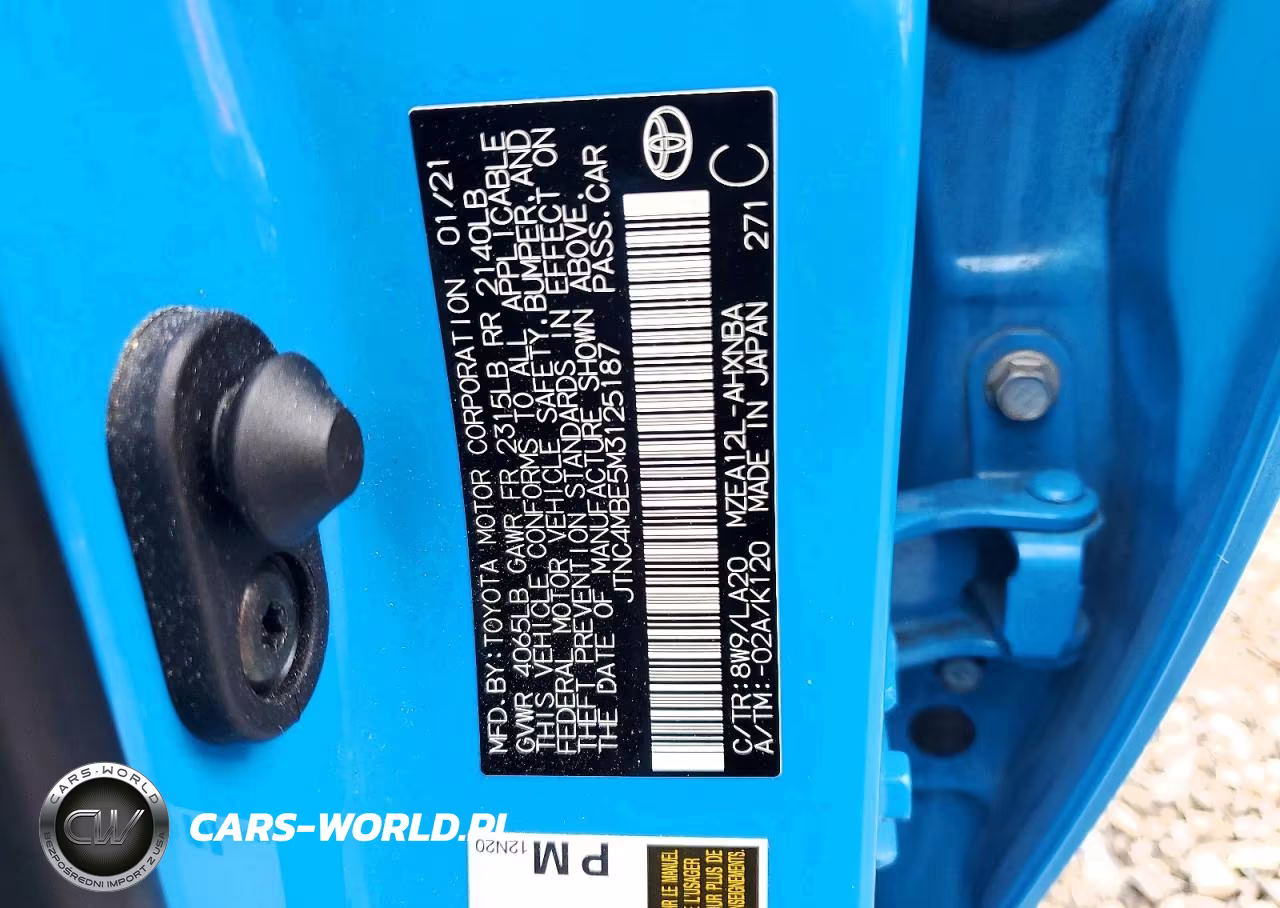 2021 Toyota Corolla Xse VIN:JTNC4MBE5M3125187 - 12