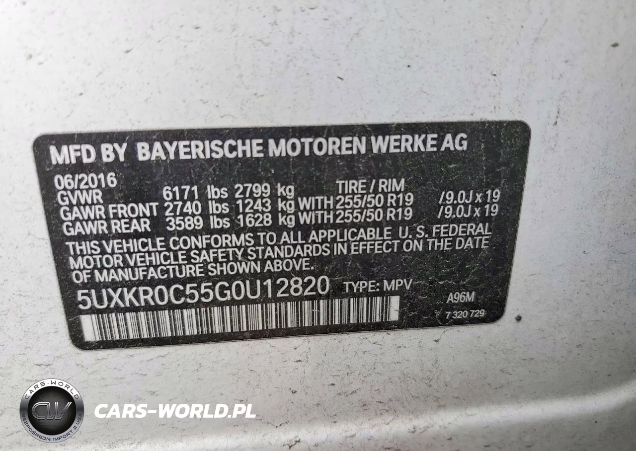 2016 BMW X5 xDrive35I VIN:5UXKR0C55G0U12820 - 12
