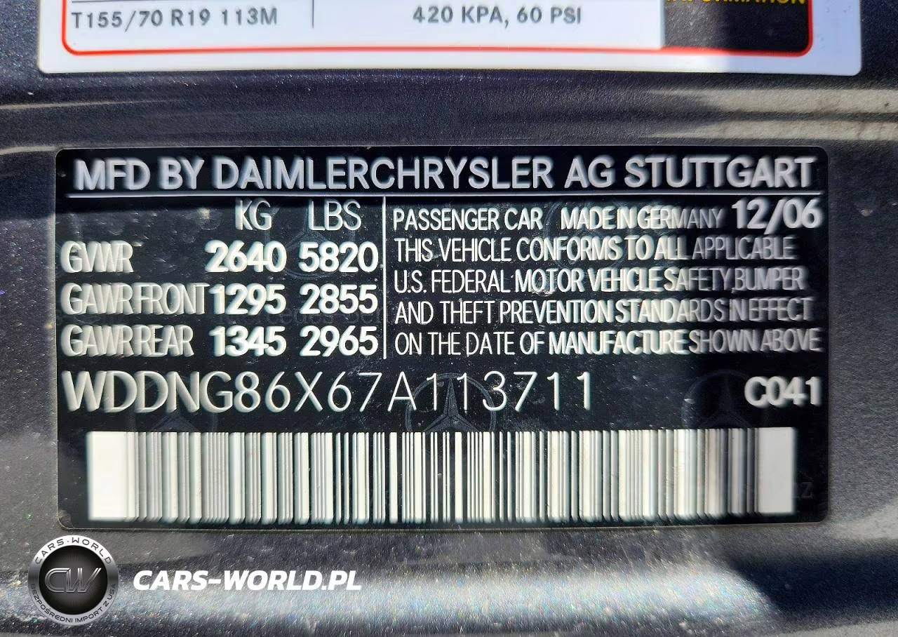 2007 Mercedes-Benz S 550 4Matic VIN:WDDNG86X67A113711 - 12
