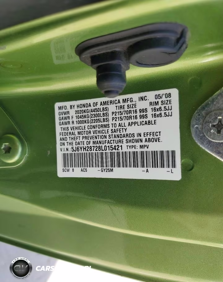 2008 Honda Element Ex VIN:5J6YH28728L015421 - 14