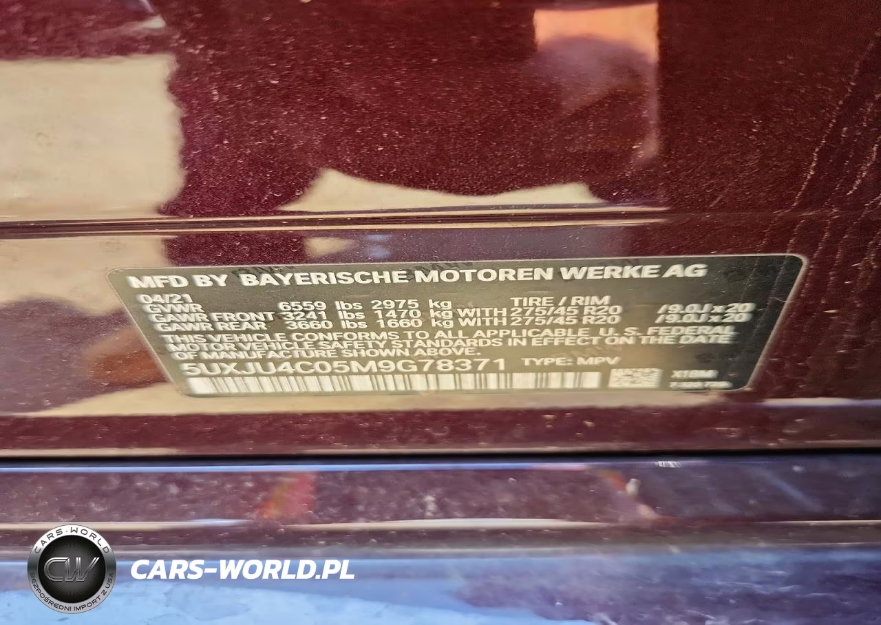 2021 BMW X5 M50I VIN:5UXJU4C05M9G78371 - 13