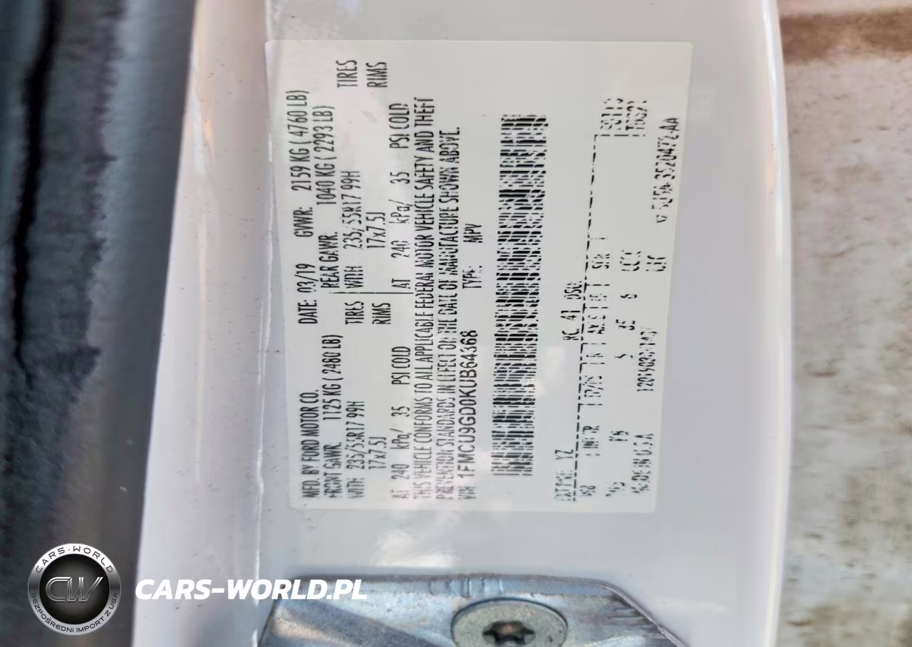 2019 Ford Escape Se VIN:1FMCU9GD0KUB64368 - 13