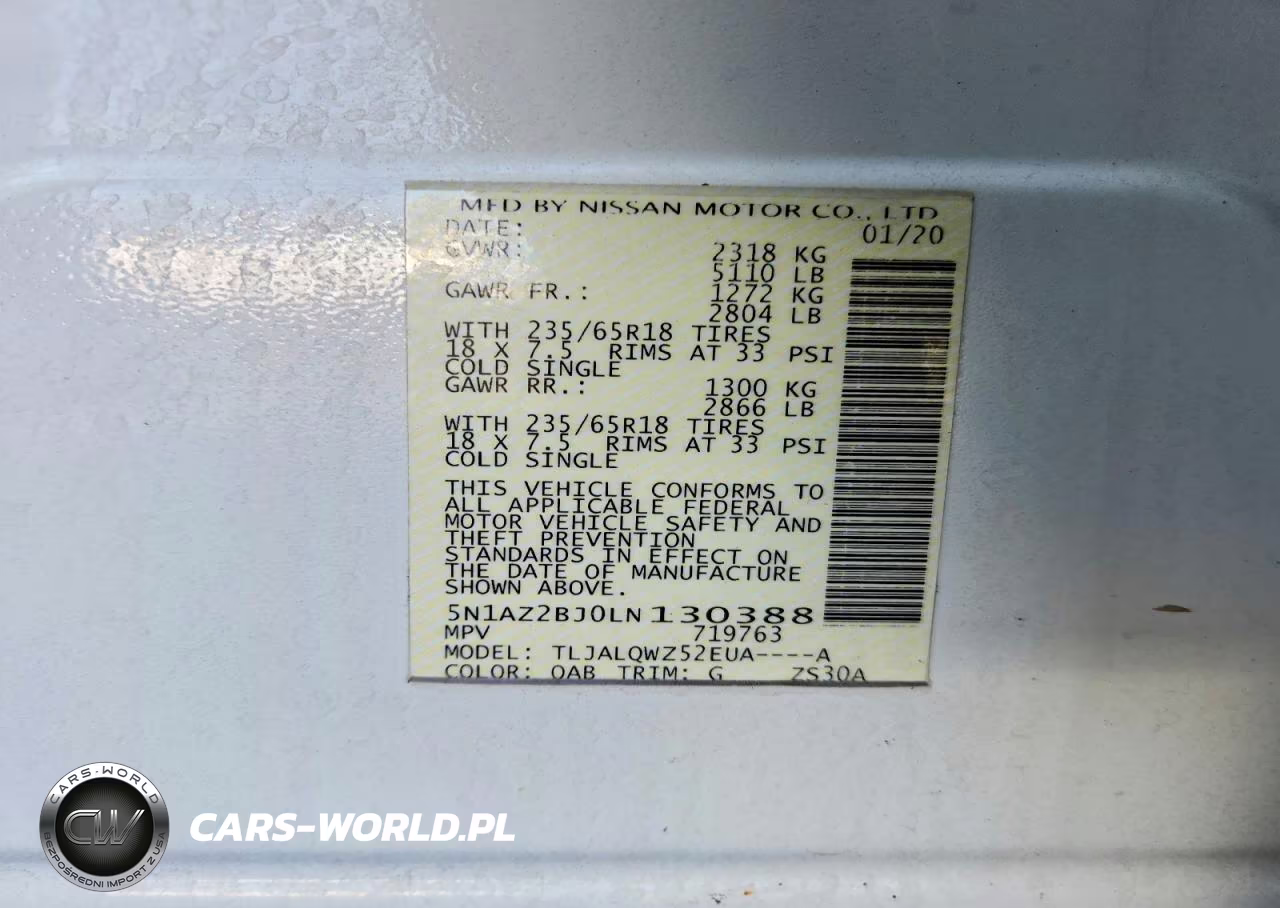 2020 Nissan Murano Sv VIN:5N1AZ2BJ0LN130388 - 13