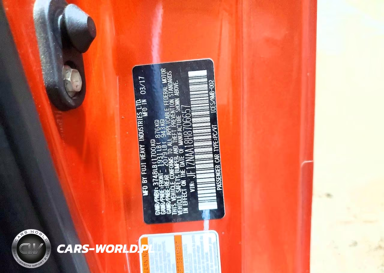 2017 Toyota 86 Base VIN:JF1ZNAA18H8706657 - 13